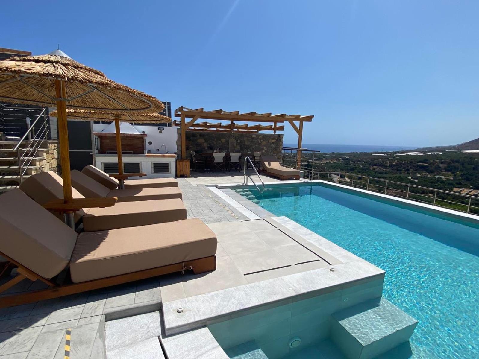 Mediterranean View Villa Makriyialos Bagian luar foto