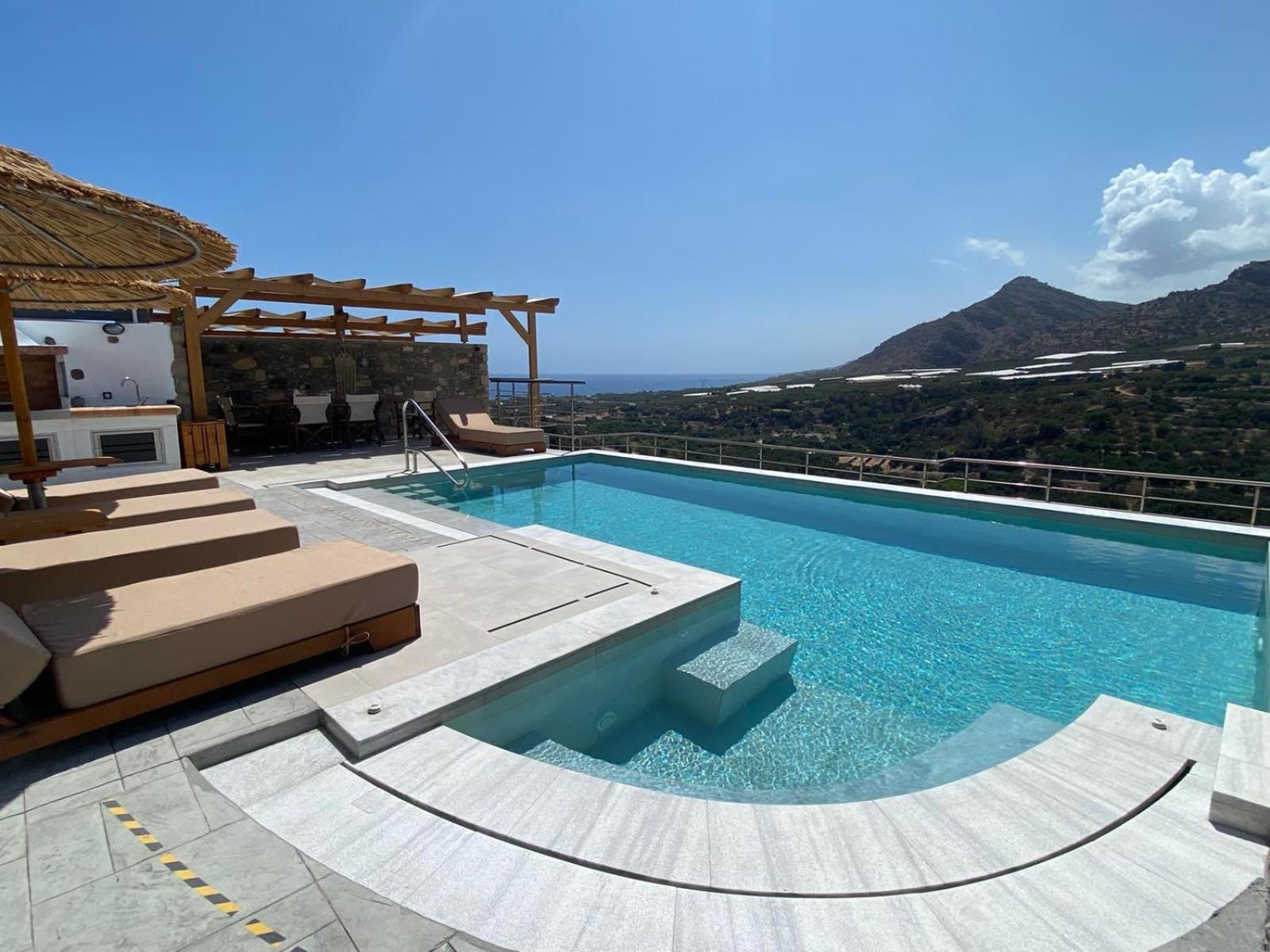 Mediterranean View Villa Makriyialos Bagian luar foto