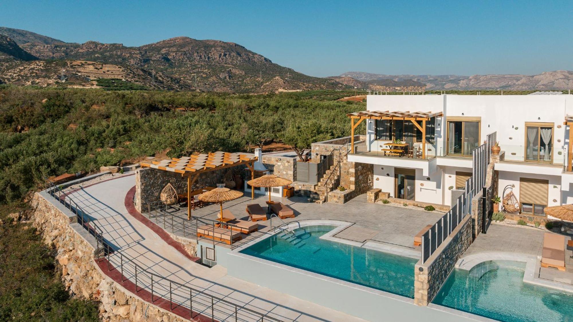Mediterranean View Villa Makriyialos Bagian luar foto